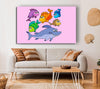 Shark And Fish Pink