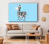 Standing Zebra Baby Blue