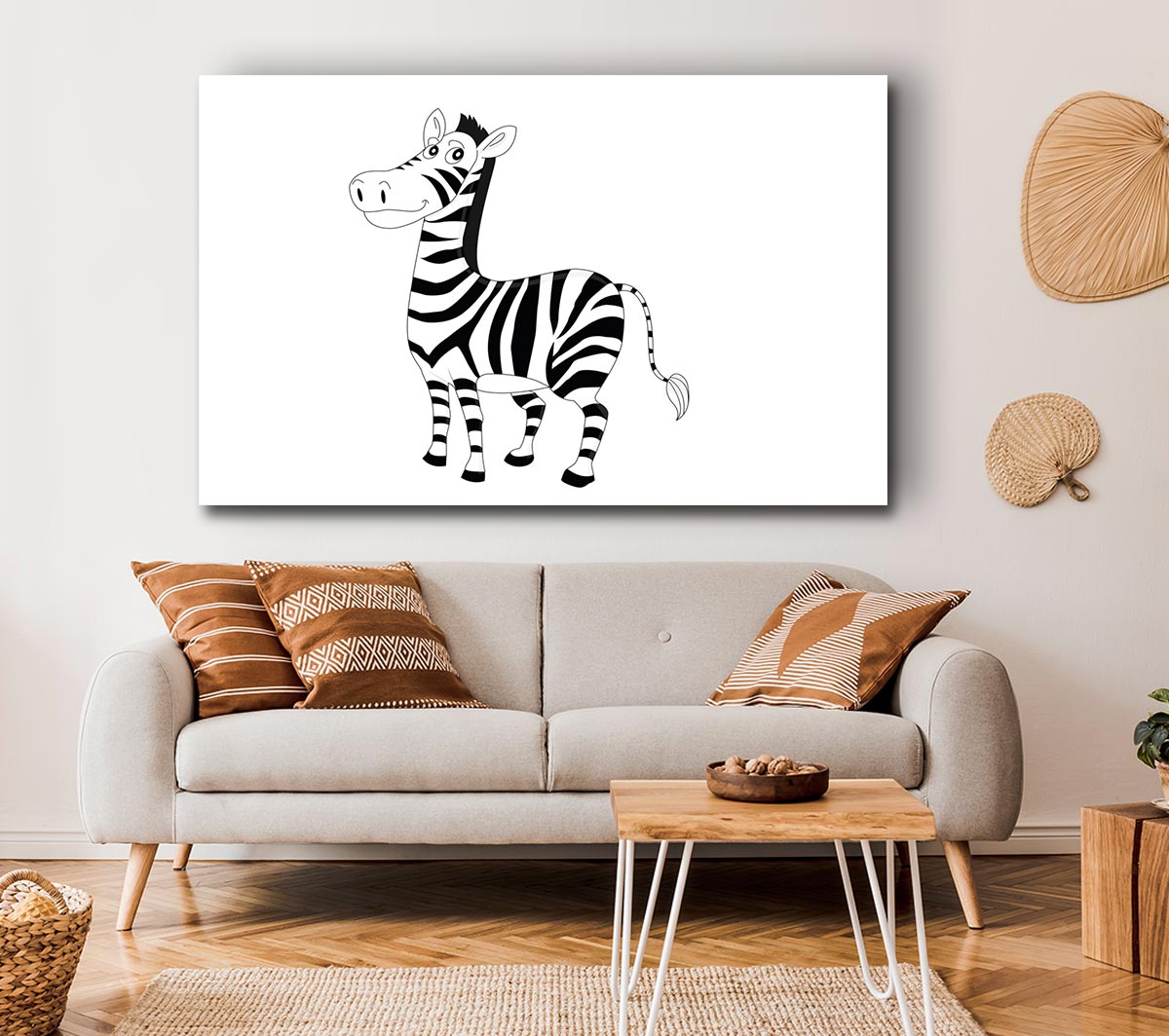 Standing Zebra White