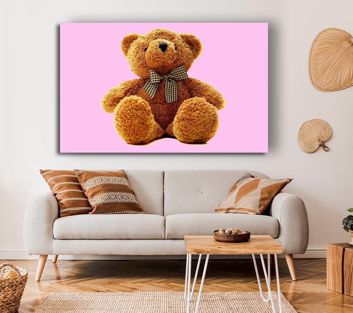 Teddy Bear Bow Pink