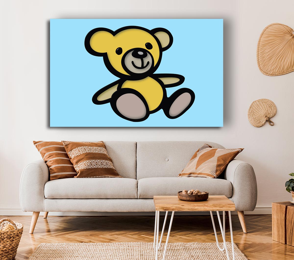 Teddy Bear Cartoon Baby Blue