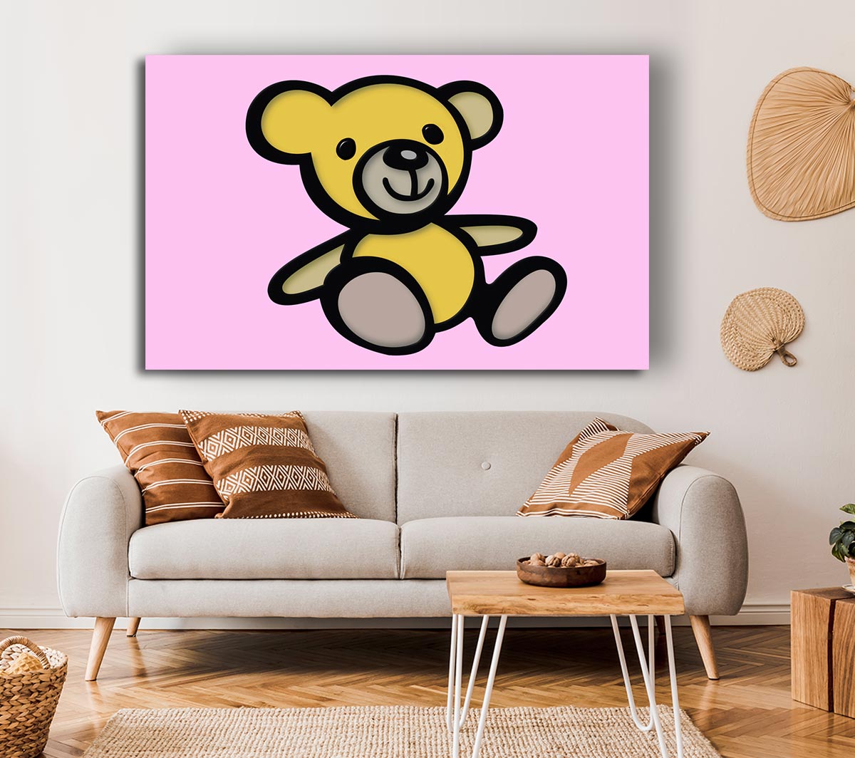 Teddy Bear Cartoon Pink