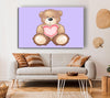 Teddy Bear Love Heart Lilac