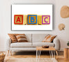 Three Alphabet Blocks White