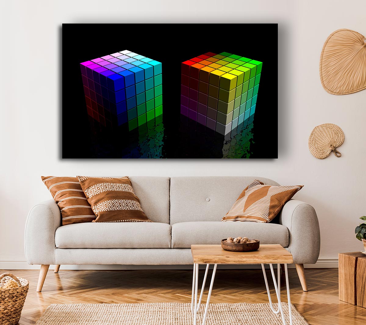 Colourful Cubes Black