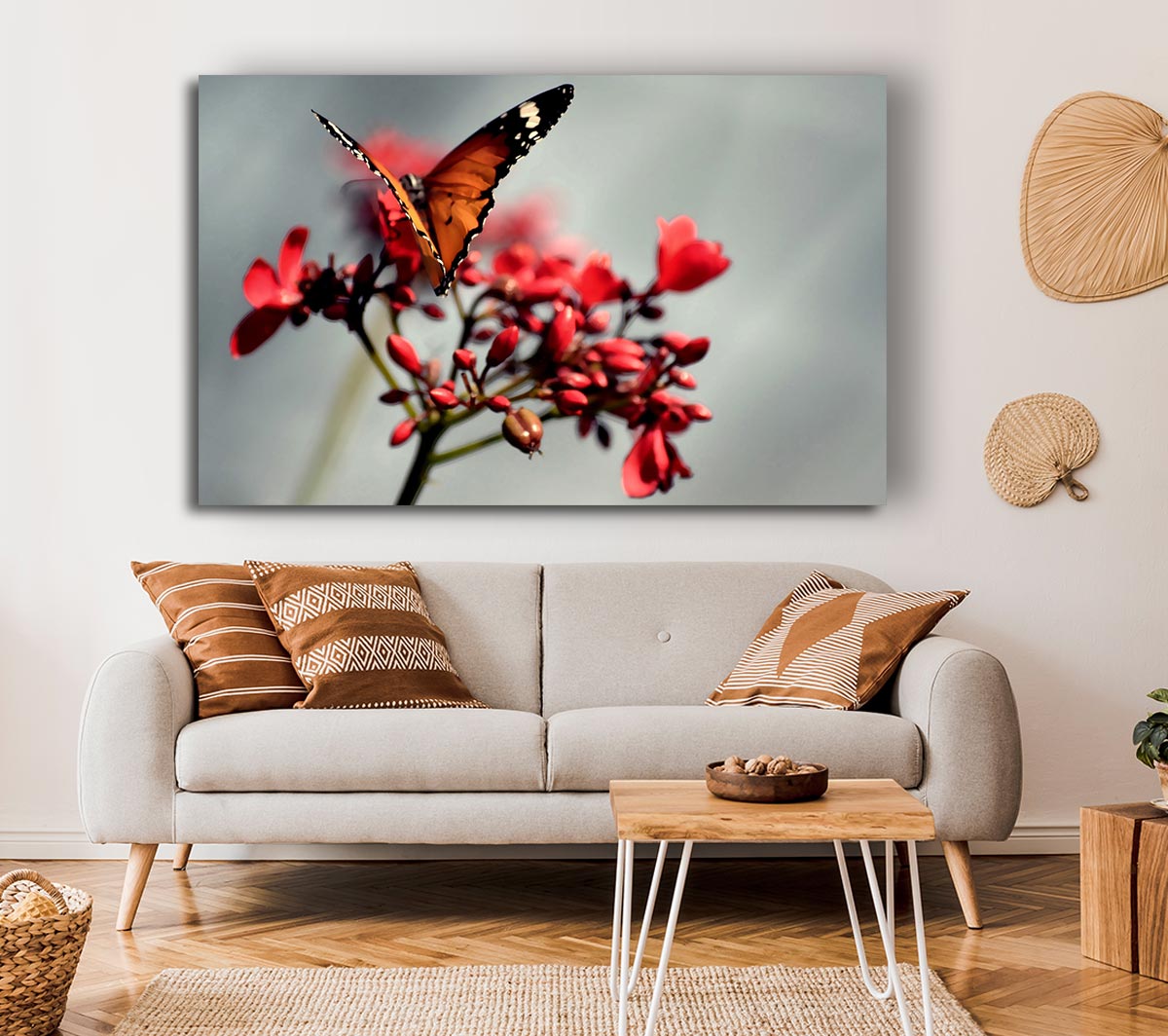 Orange Butterfly On Flower