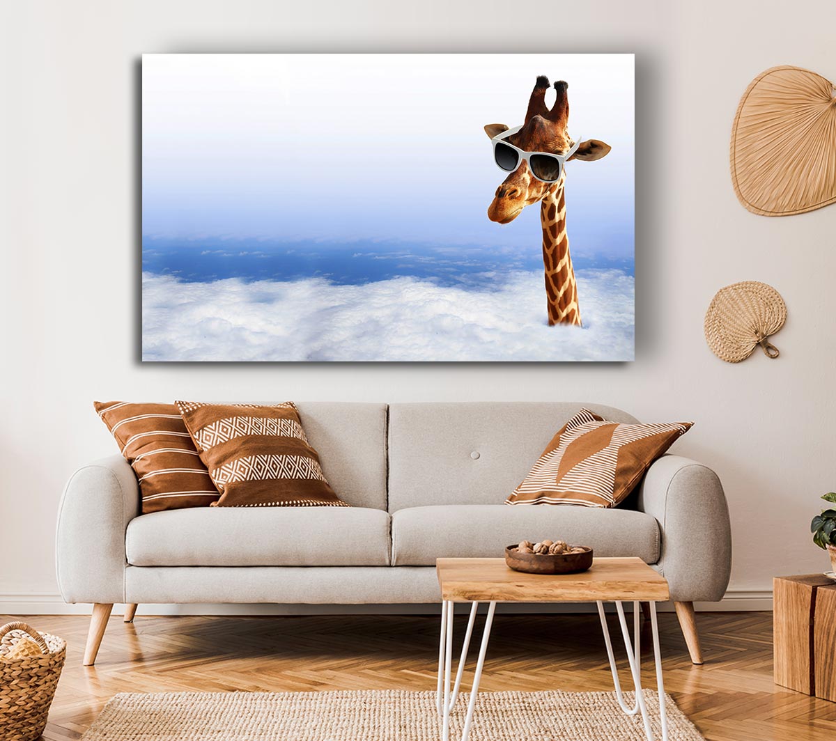 Giraffe Head In The Clouds