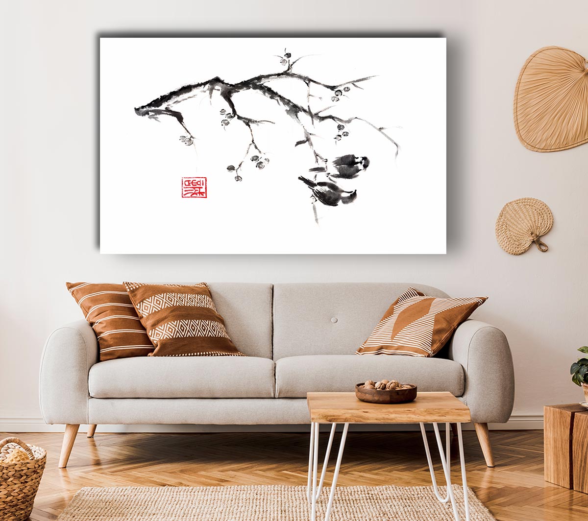 Chinese Birds In The Branch