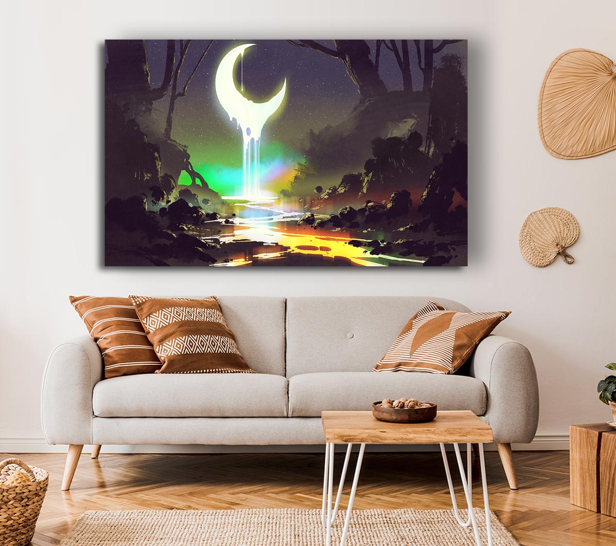 Lava Moon Melting Into The River
