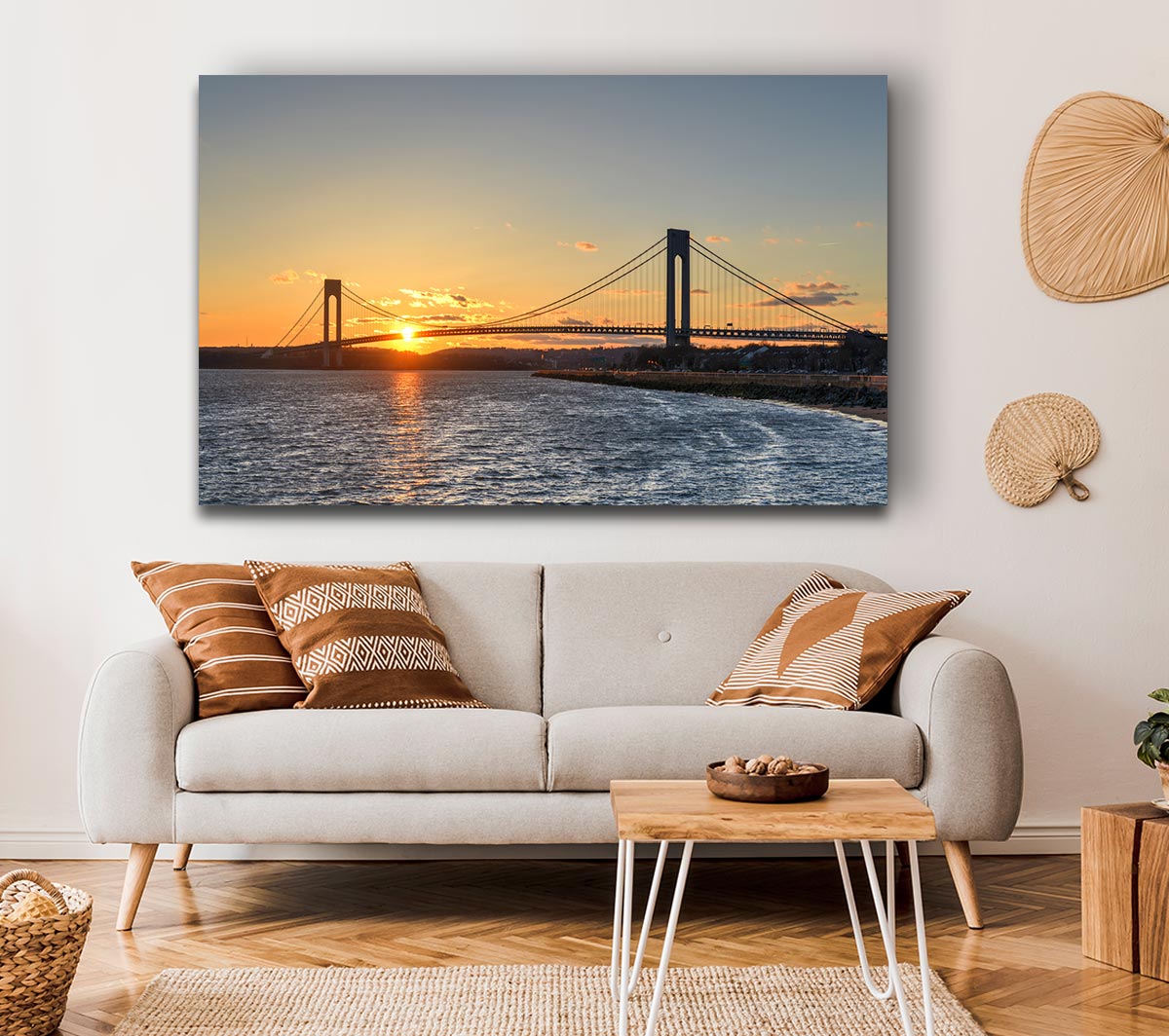 Overlooking the bridge above the sea