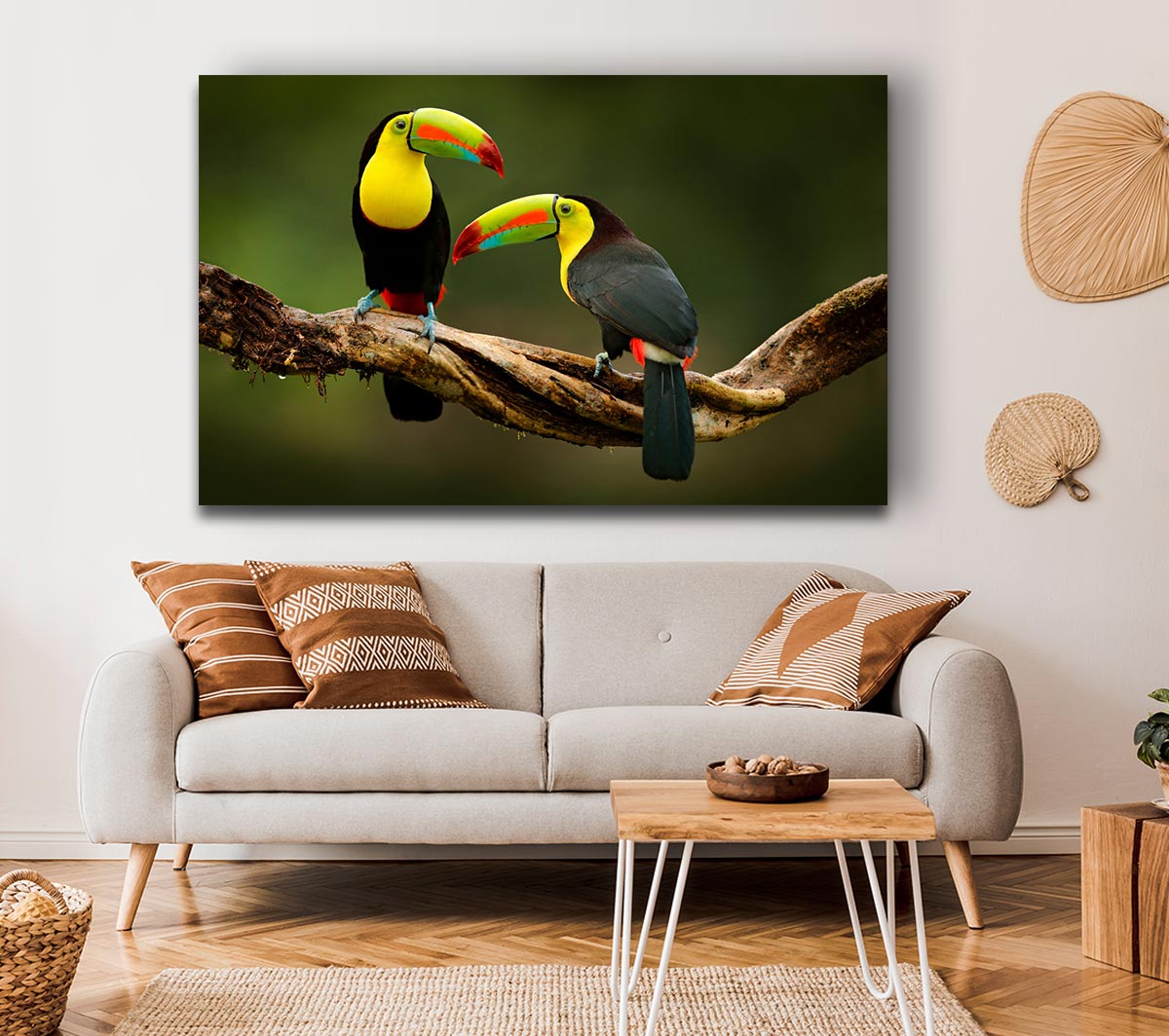 Two Toucans on branch