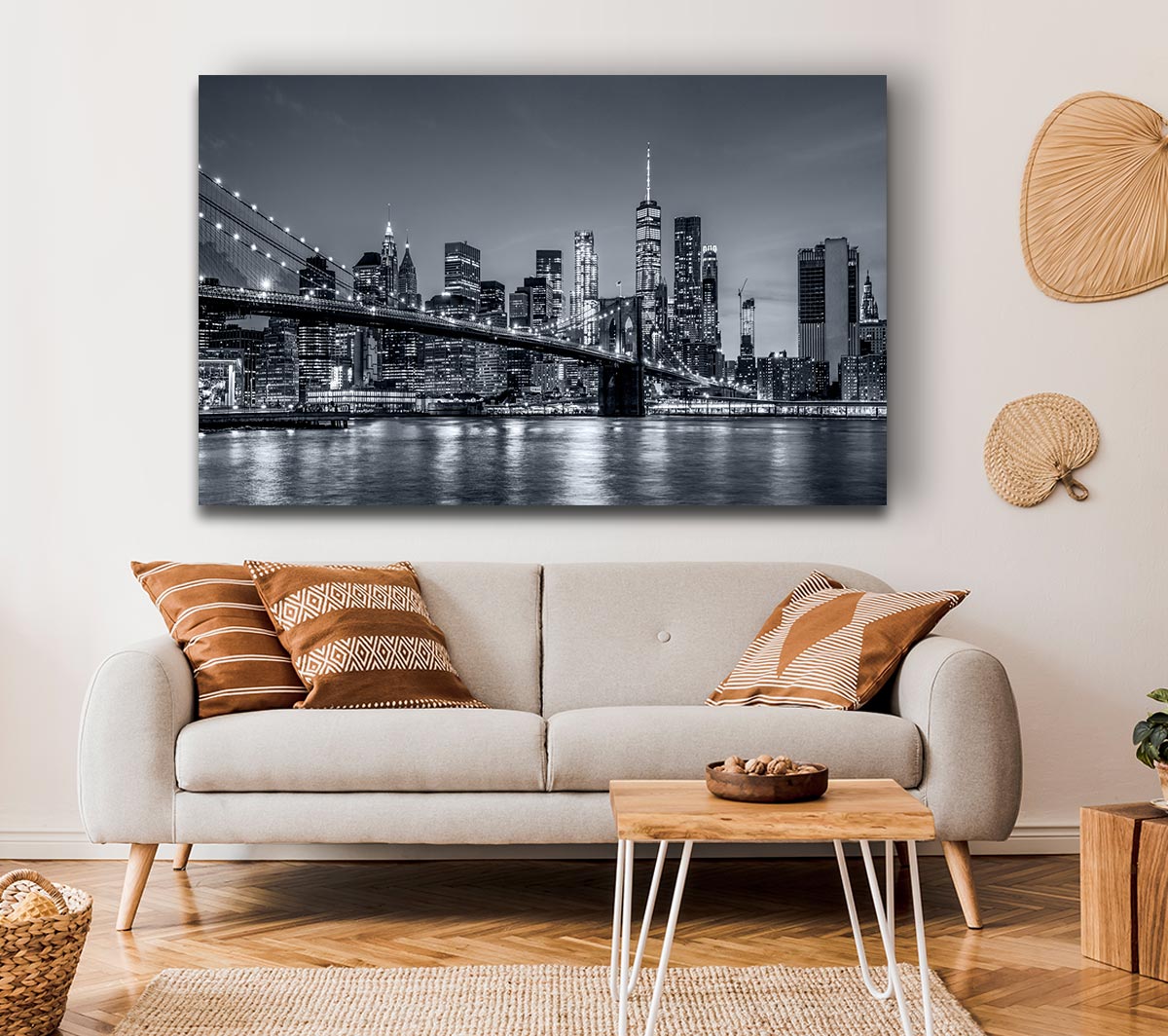 New york lights glowing