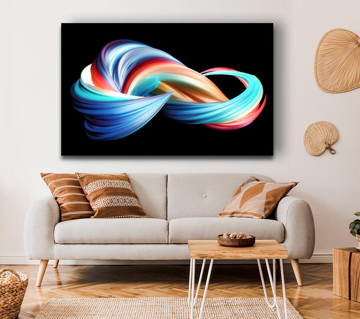 swirling jet of colours