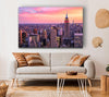 pink dusk city