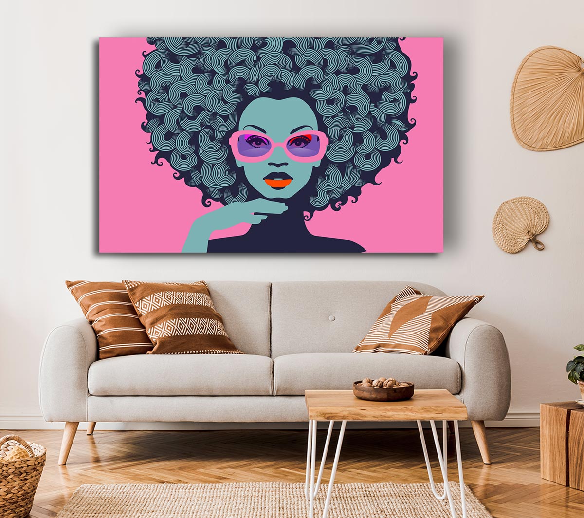 Glasses Big Hair Woman