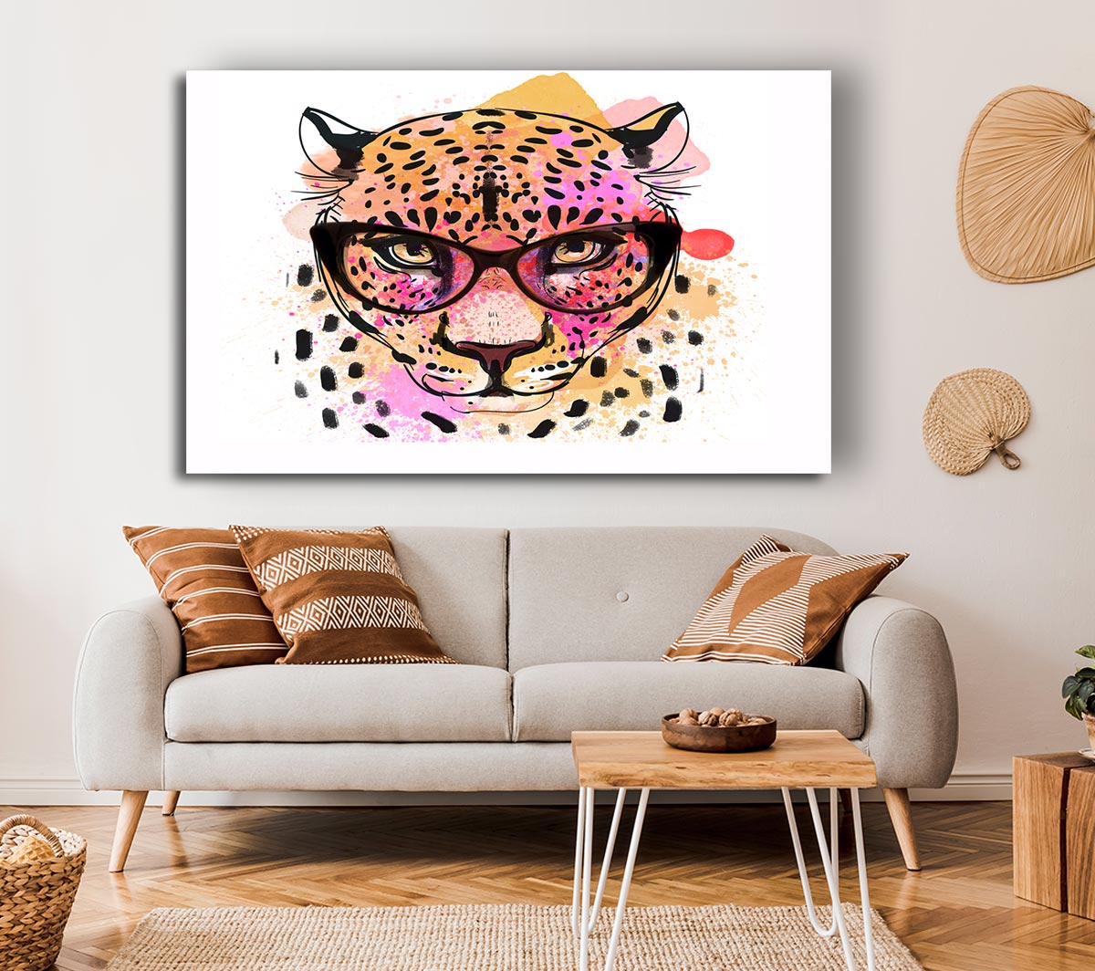 Peach Leopard Glasses