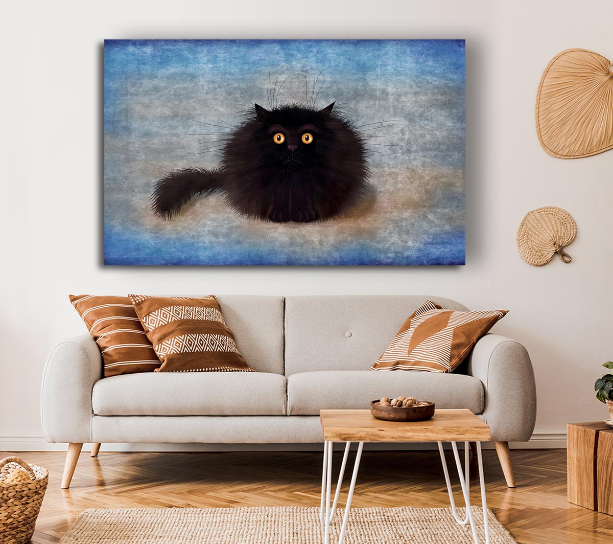 Black Fuzzy Cat