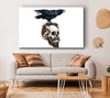 Crow On The Head Of A Skull