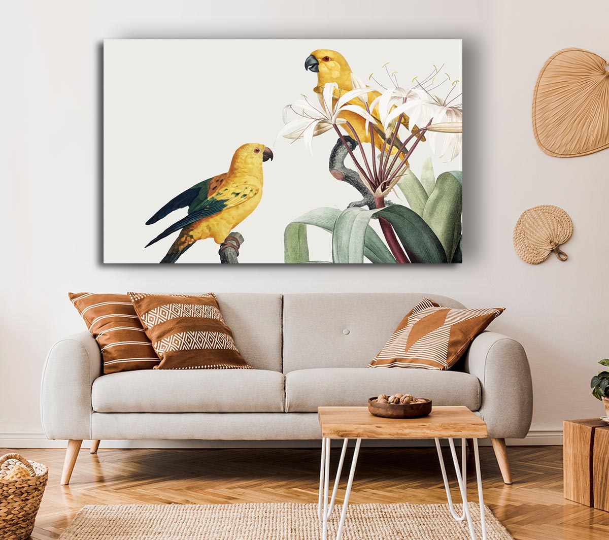 Two Yellow Parrots