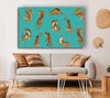 Turquoise Tiger Pattern