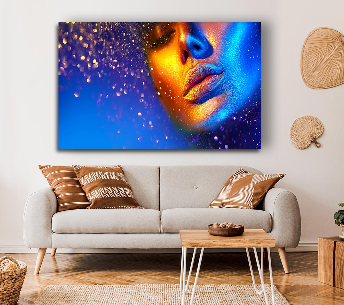 Gold And Blue Face