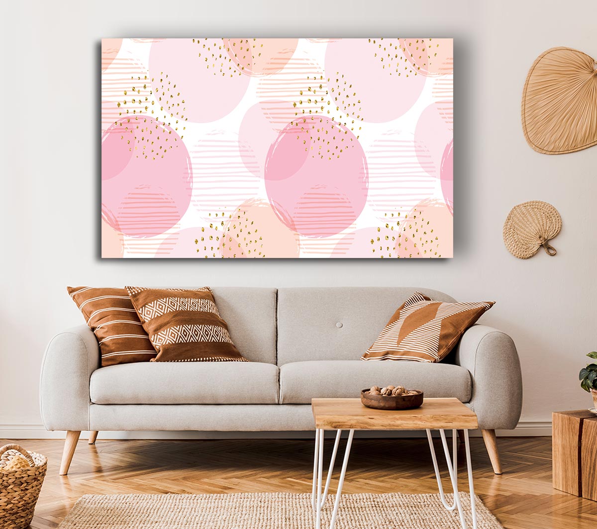 Peach Circles And Dots