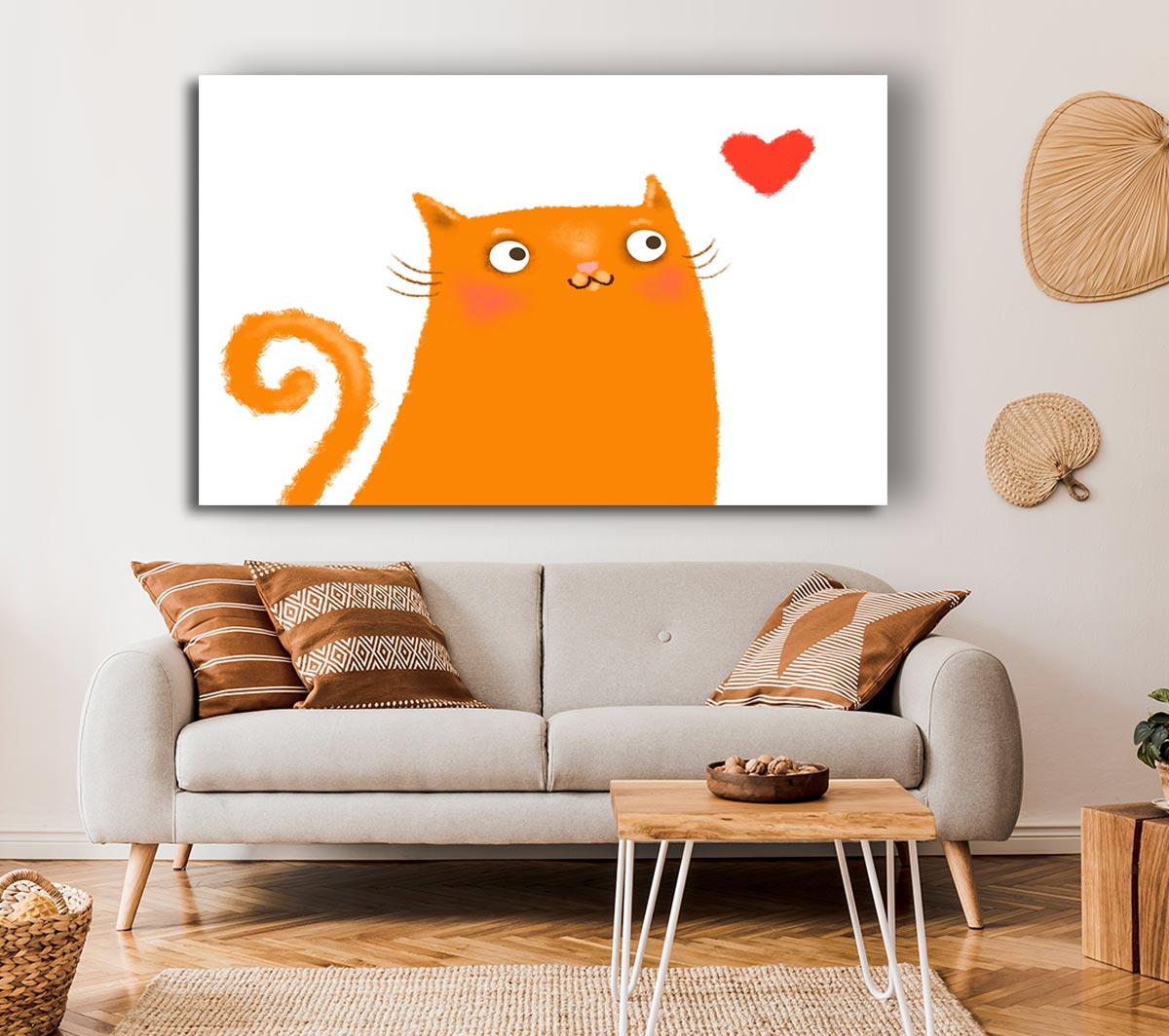 The Love Heart Orange Cat