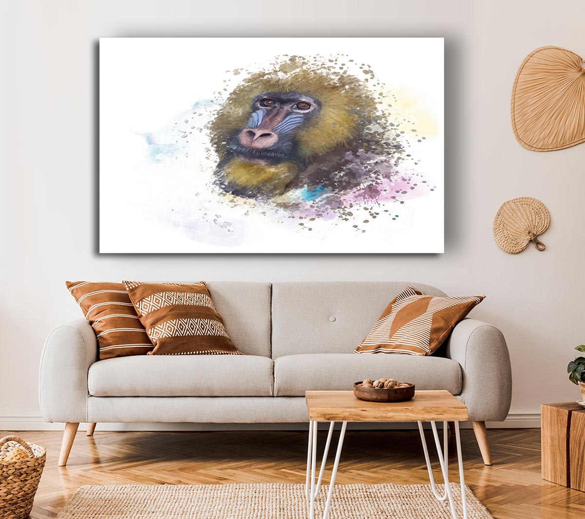 Mandrill Watercolour Splash