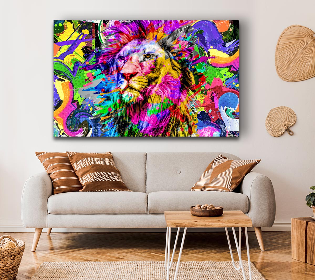 Rainbow Vivid Lion