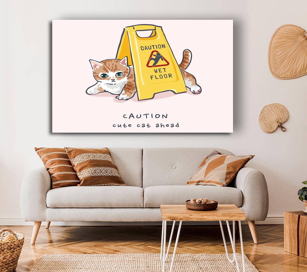 Caution Cute Cat