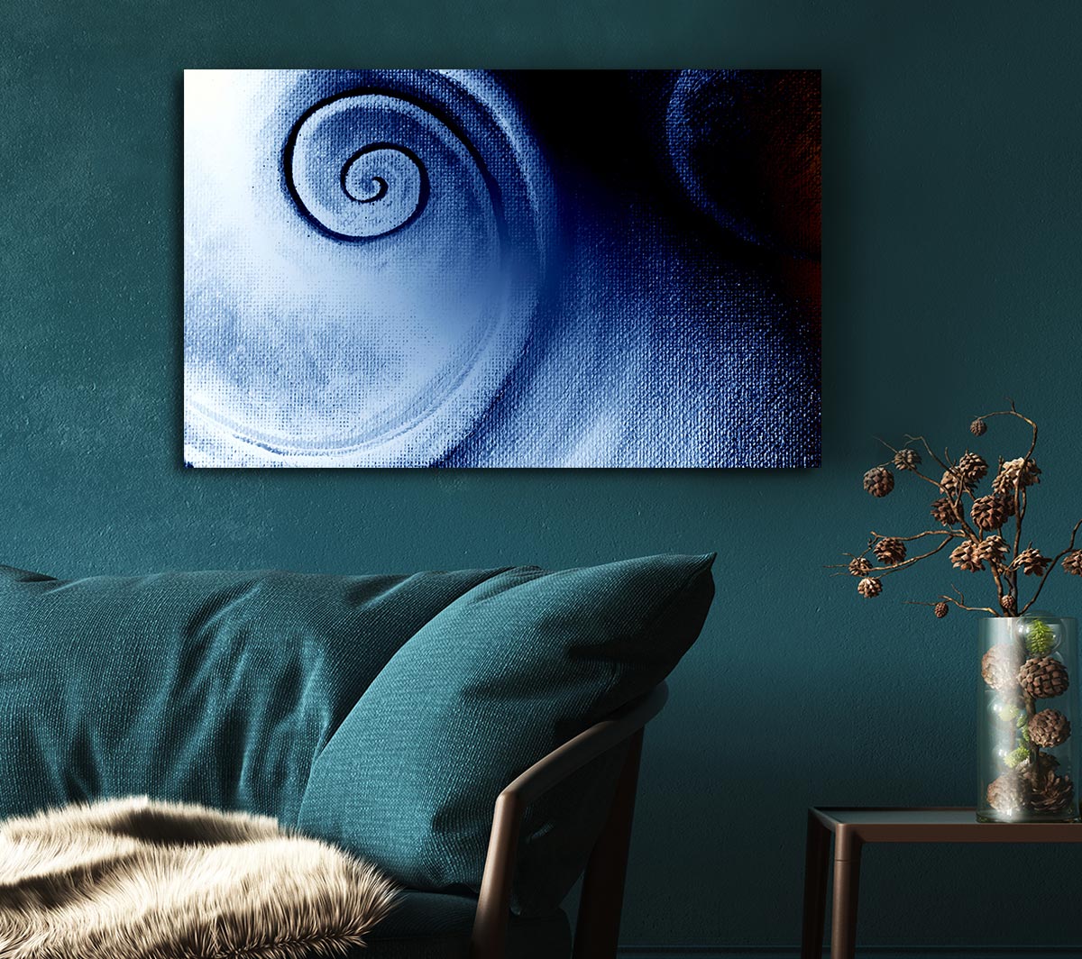 Steel Blue Swirl