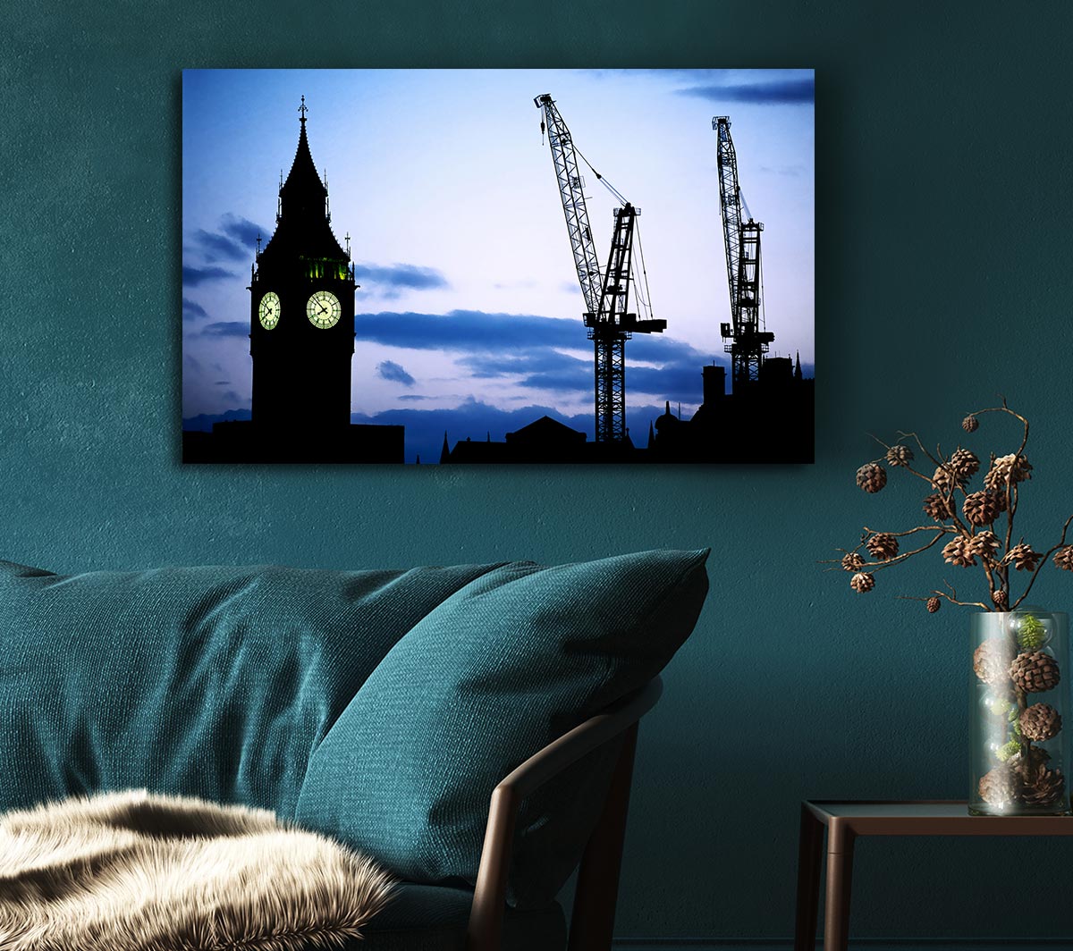 London Big Ben Lilac Night Skys