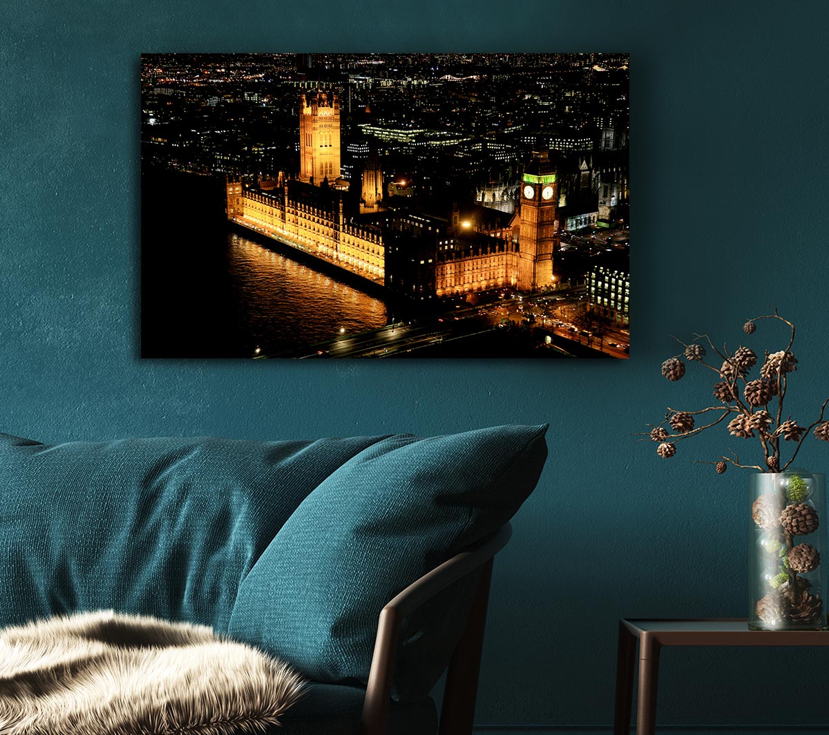 London Houses Of Parliament Ariel View