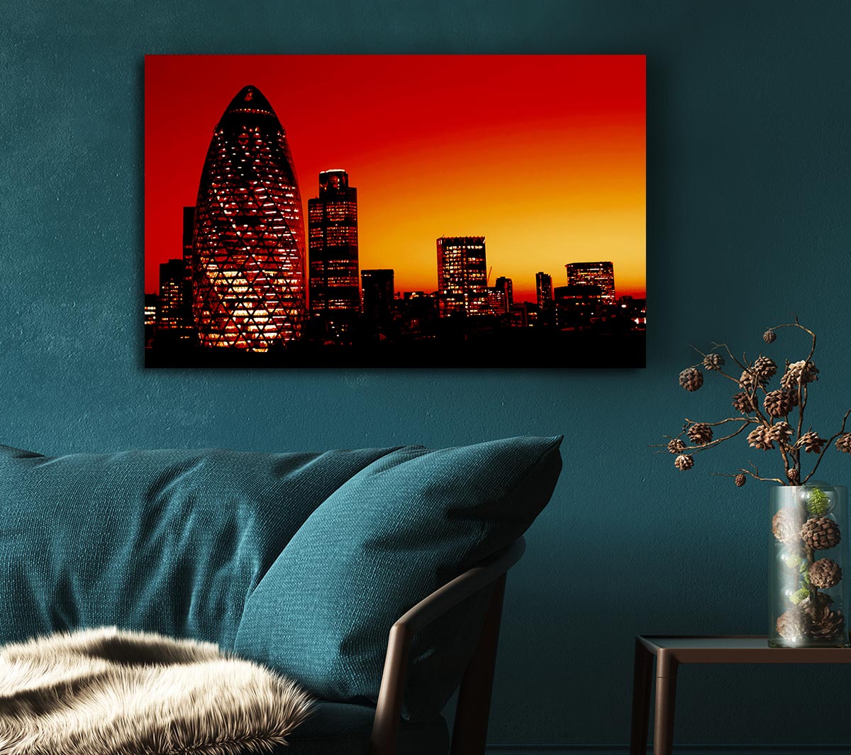 London The Gherkin Orange City