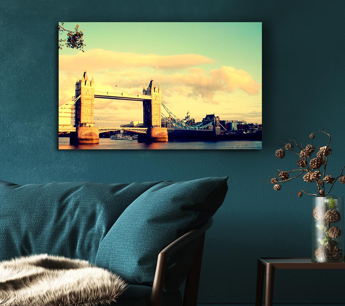 London Tower Bridge Retro