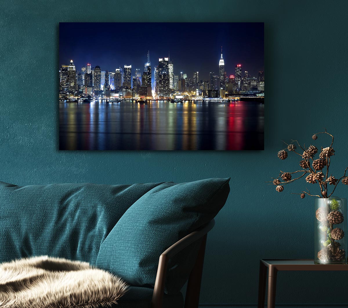 Manhattan Panorama At Night