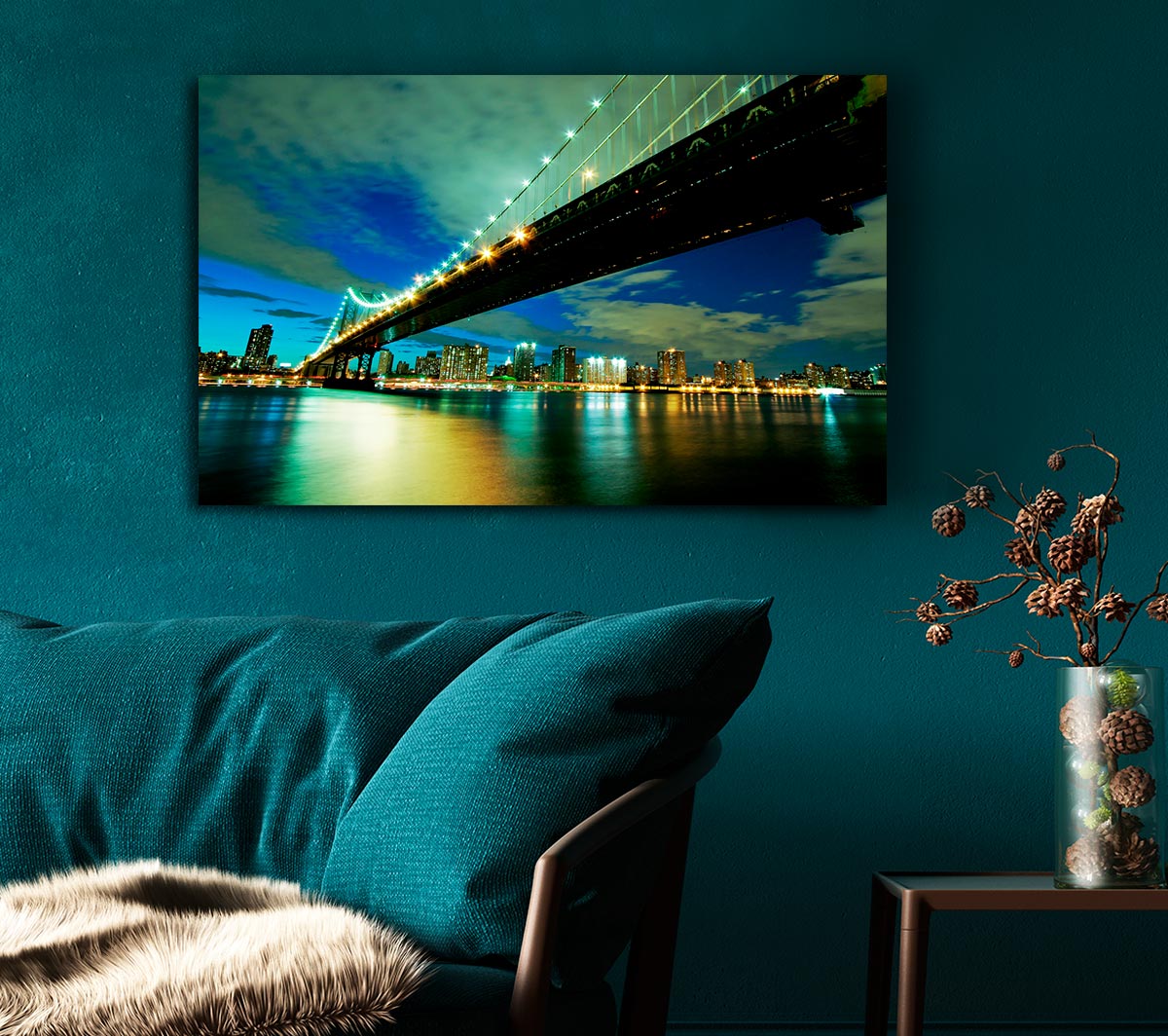 New York Brooklyn Bridge From Below