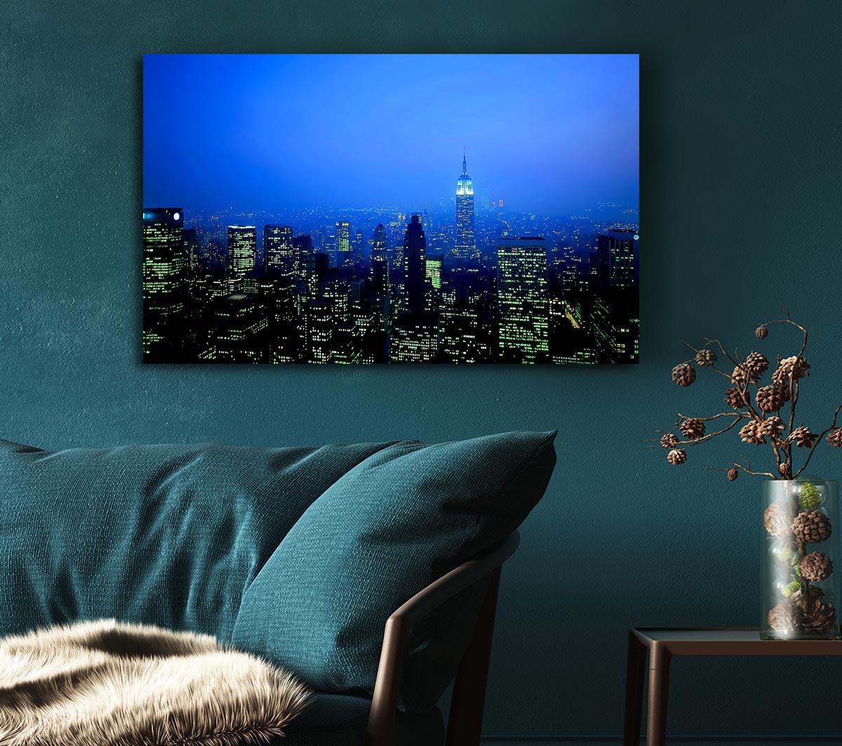 New York City Blue Mist At Night