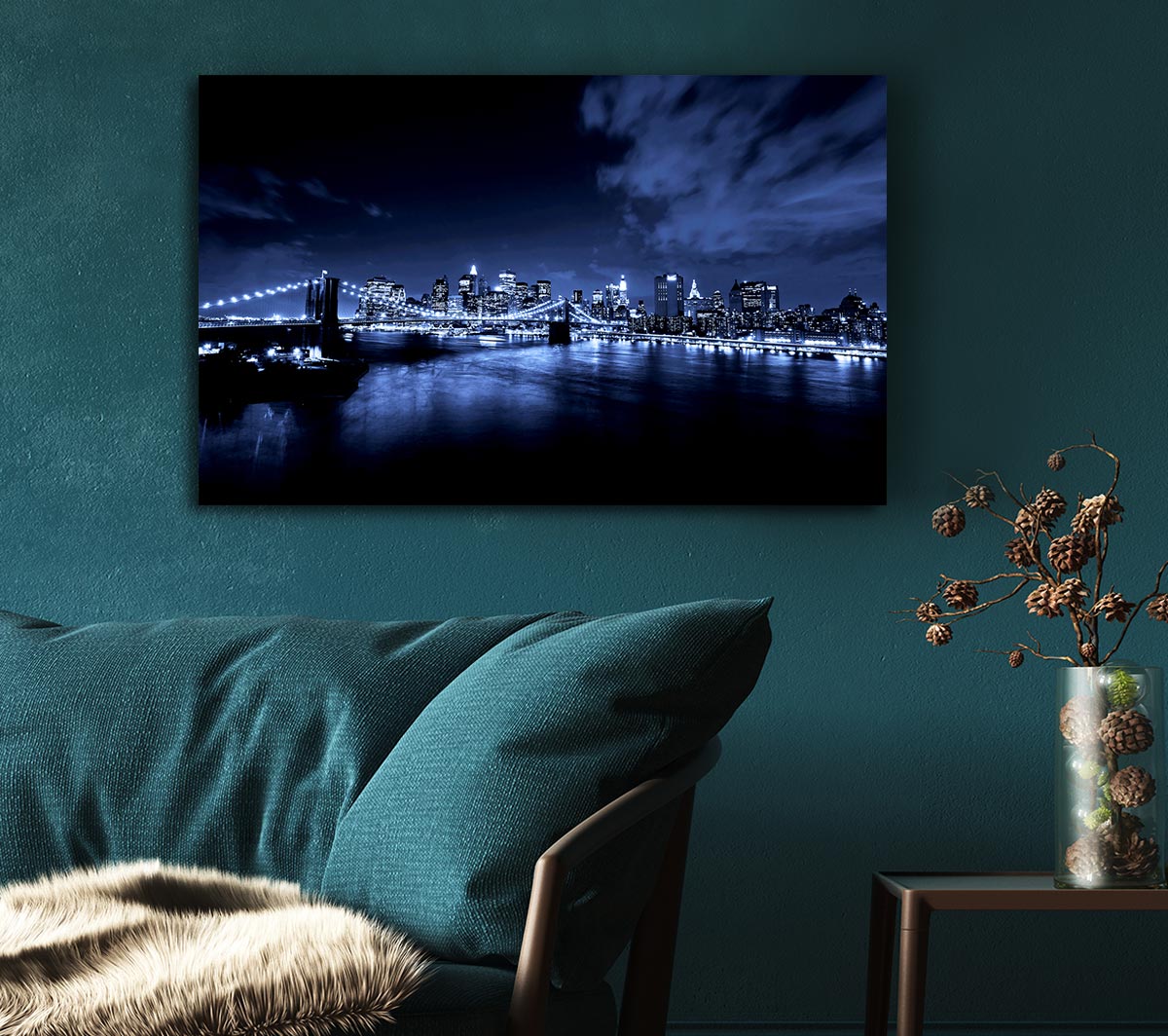 New York City Night Blues Glow