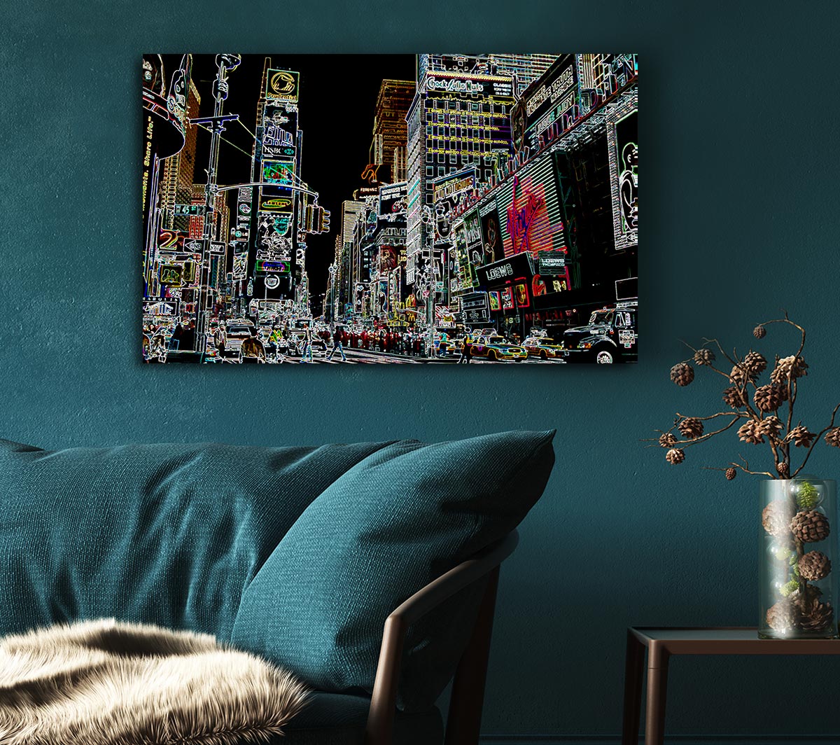 New York Times Square Psychedelic