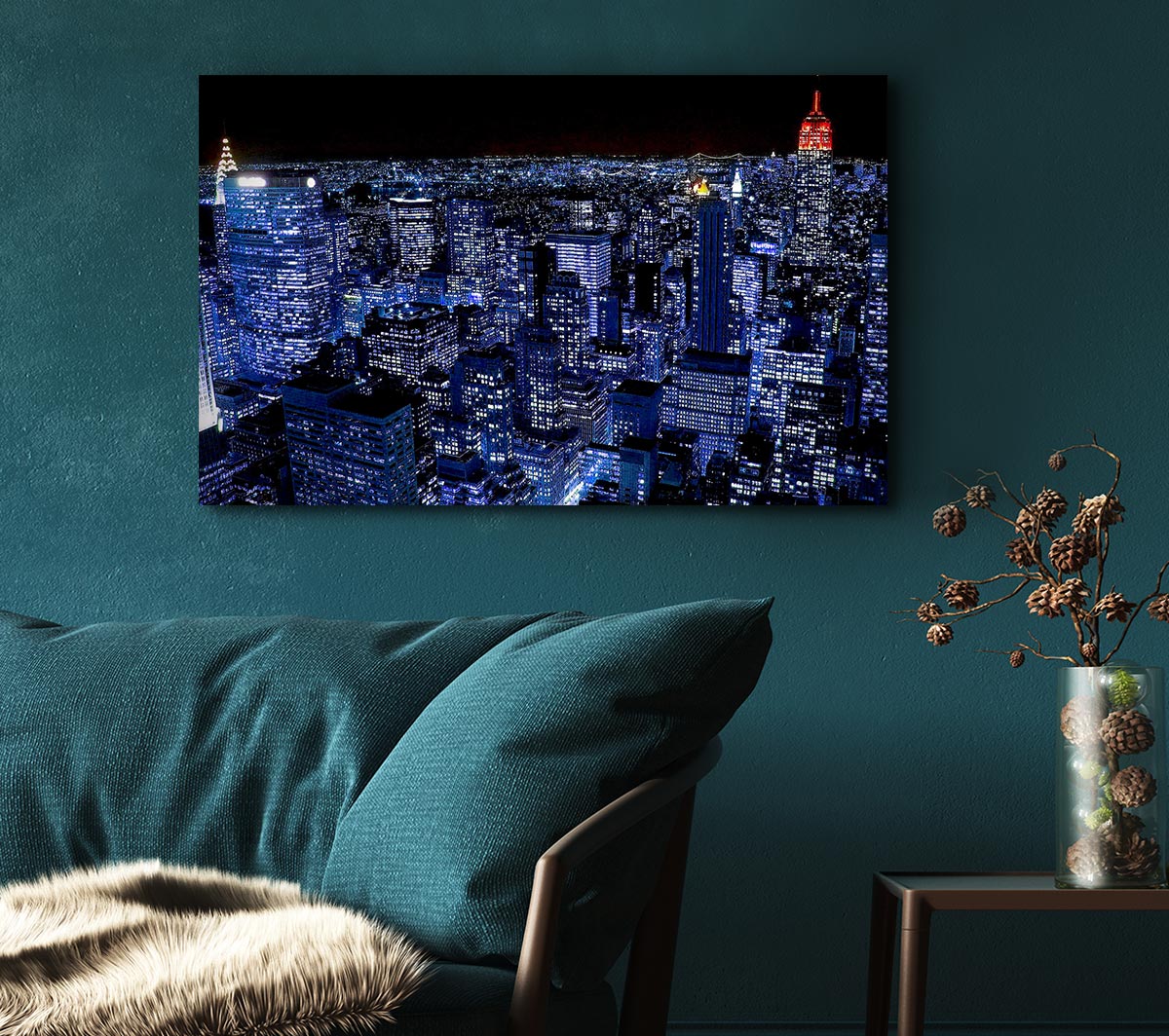New York City Night Blues Red Top