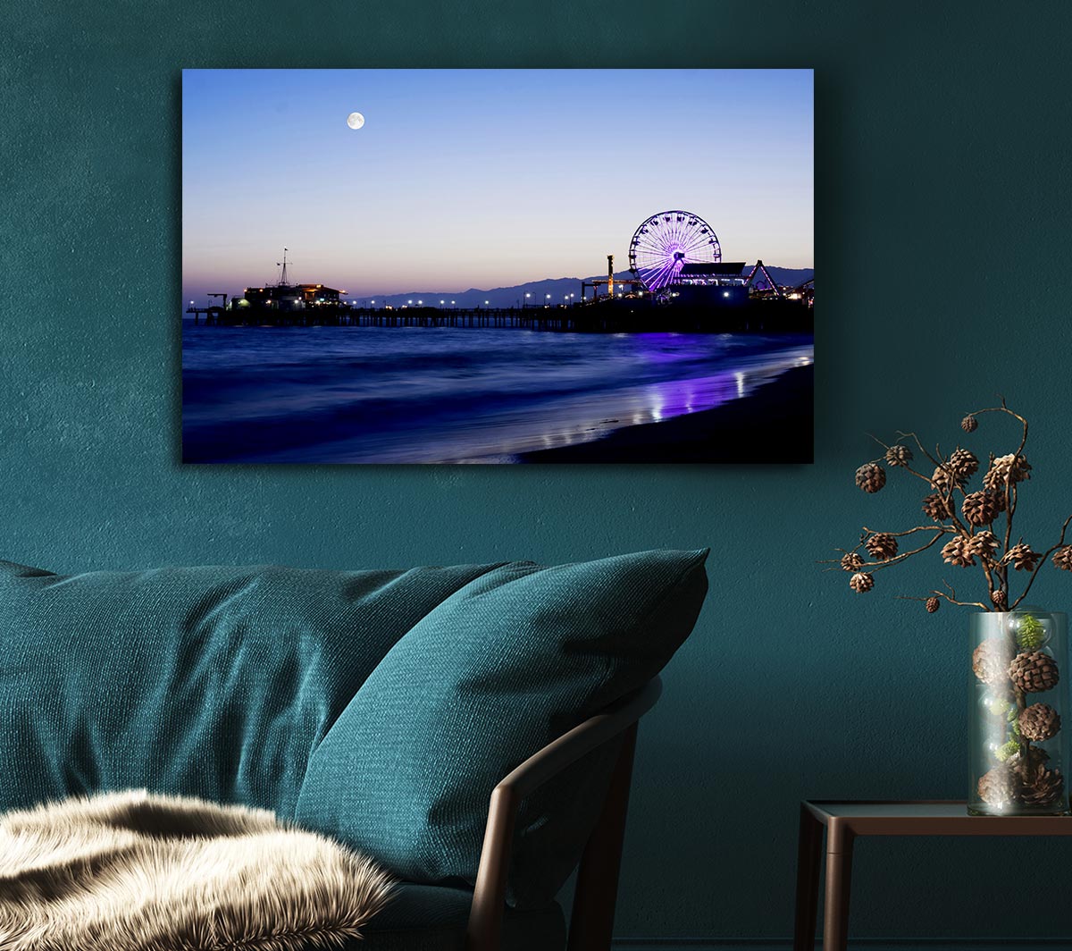Ocean Pier Moonlight