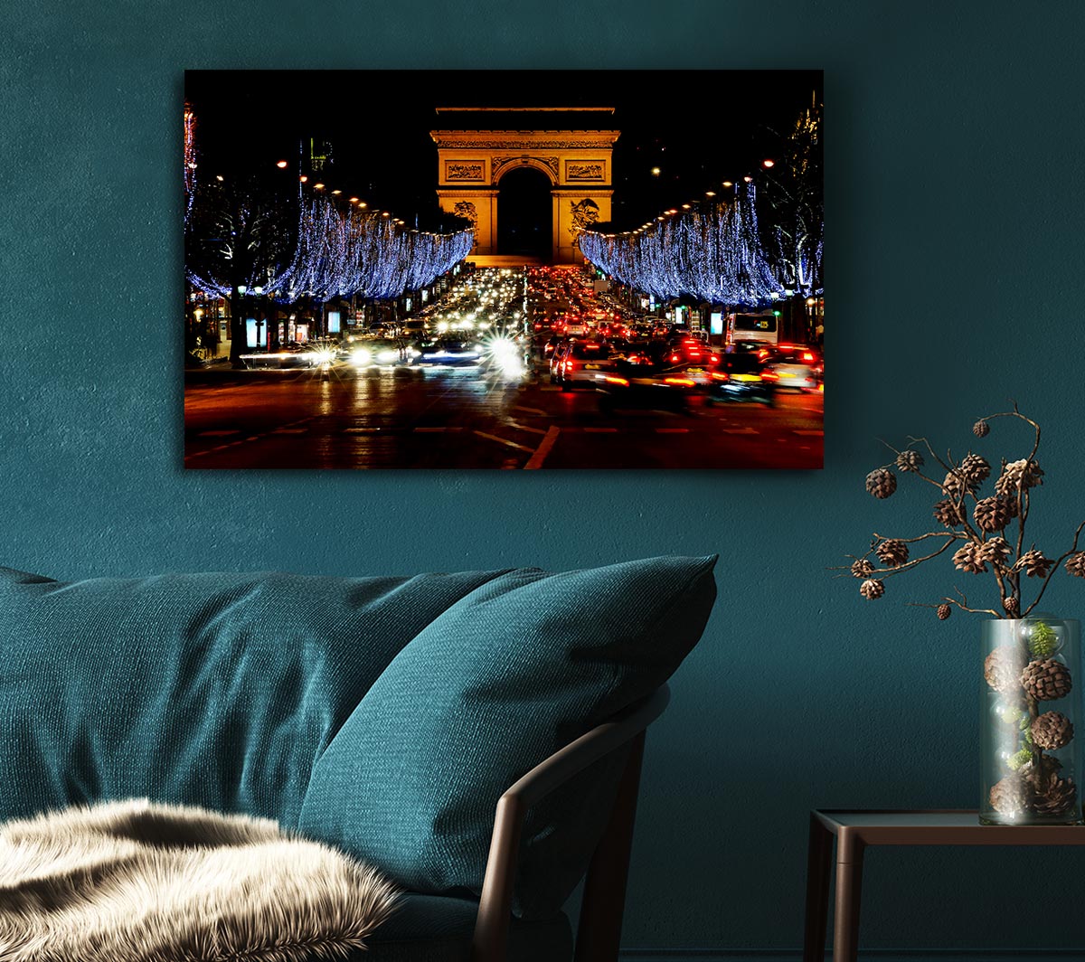 Paris Arc De Triomphe Night Lights