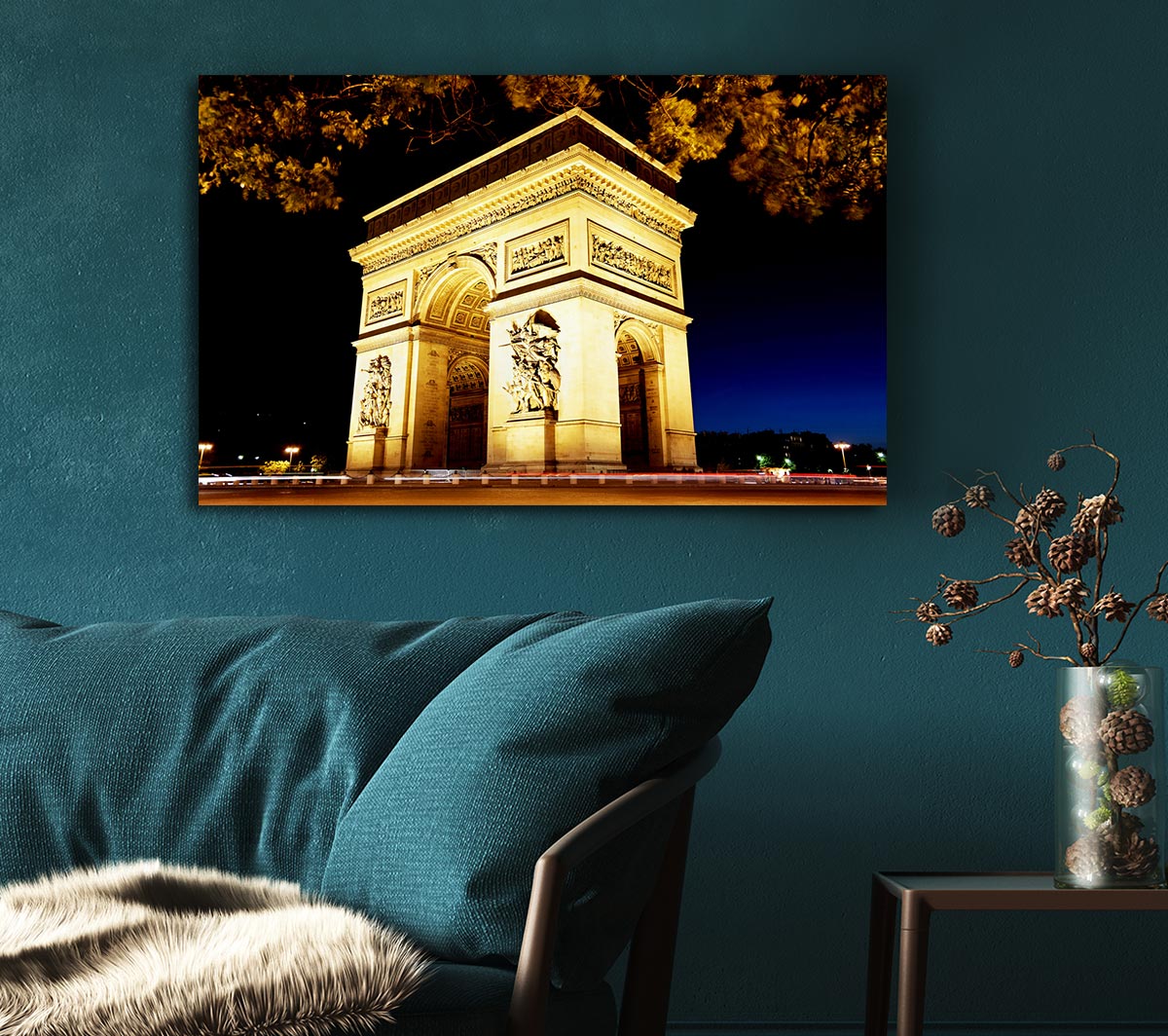 Paris Arc De Triomphe Night Glow