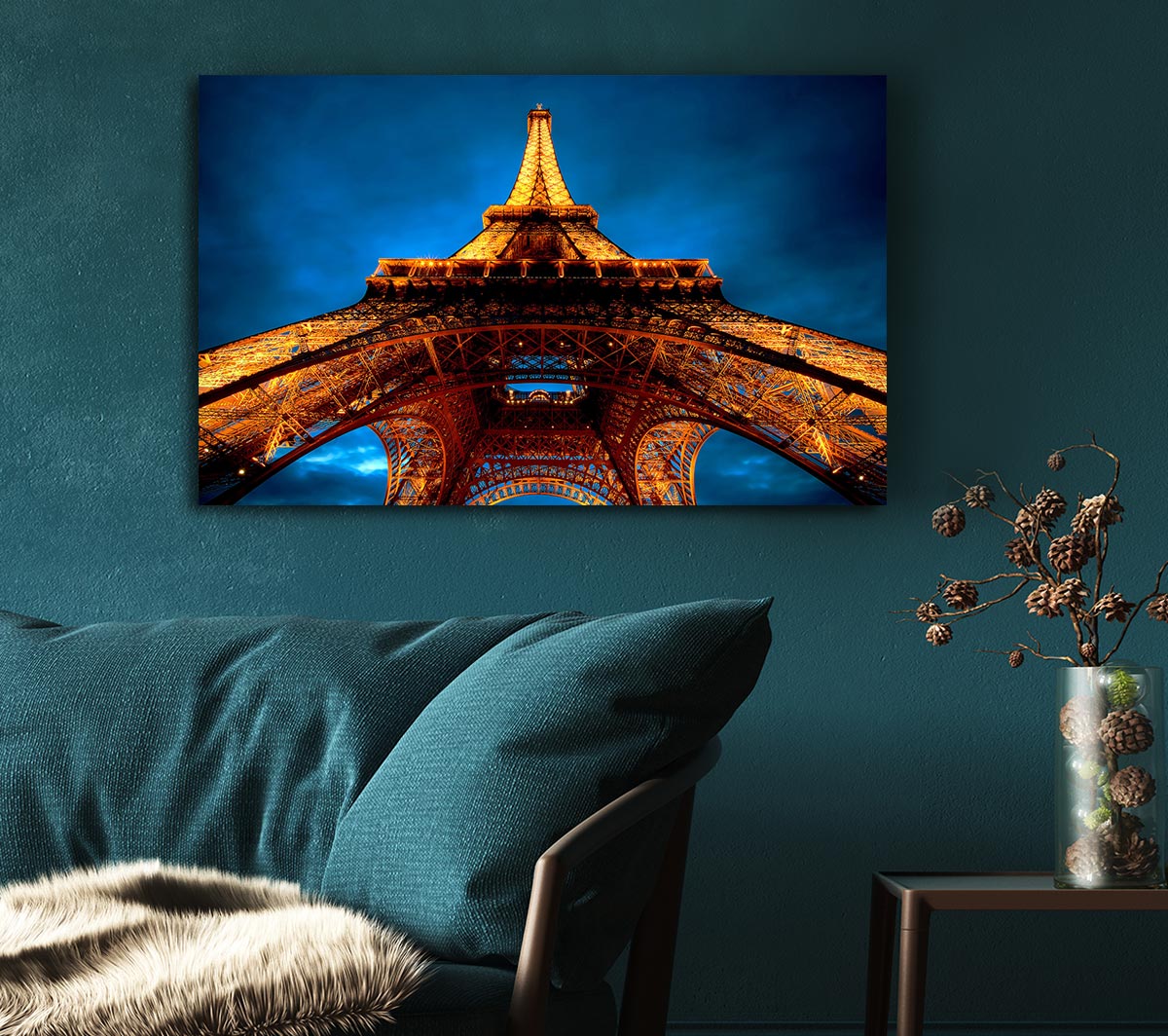 Paris At Night Eiffel Tower View From Below