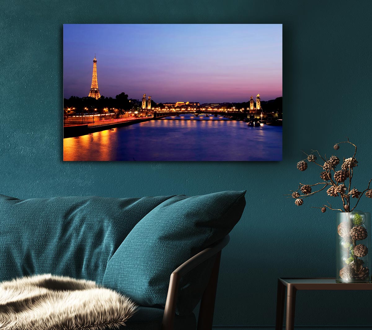 Paris Seine River At Night