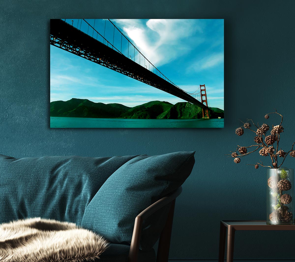 San Francisco Golden Gate Bridge Blue View