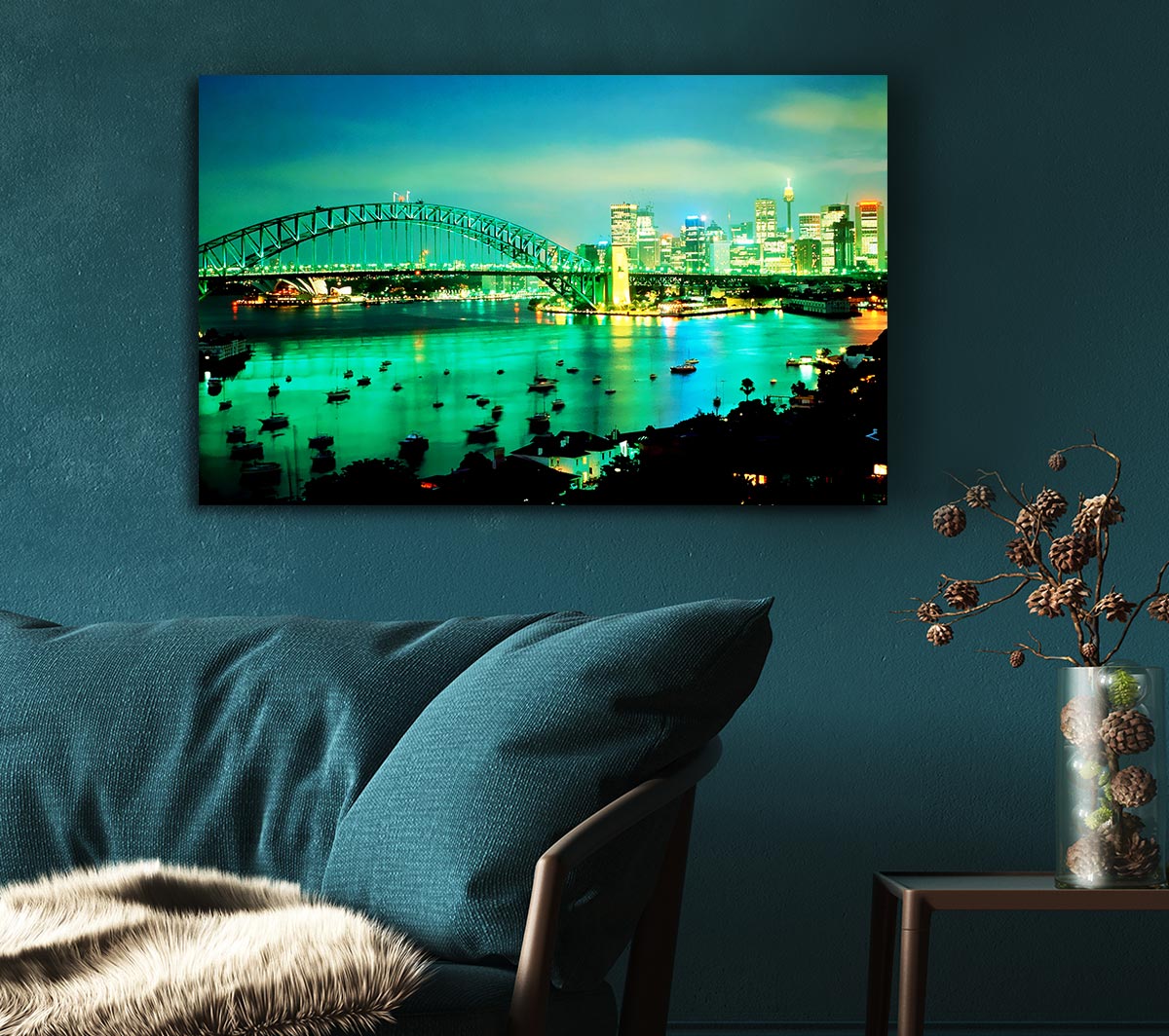 Sydney Harbour Bridge Green Glow