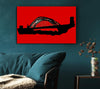 Sydney Harbour Bridge Retro Red