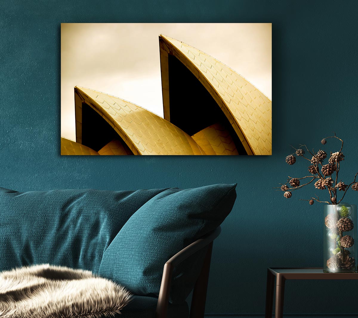 Sydney Opera House Peaks Sepia